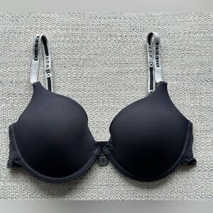 New with Tag Diesel black ruffled band padded bra 32D